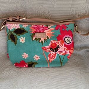 Spartina 449 Mid-size Island Tote. Signature Linen & Leather.